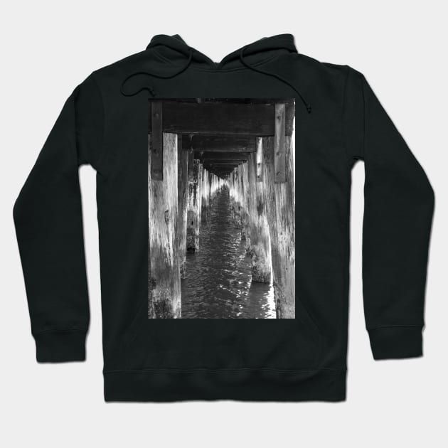 Under the Pier, Cape Henlopen State Park - Lewes, DE Hoodie by searchlight